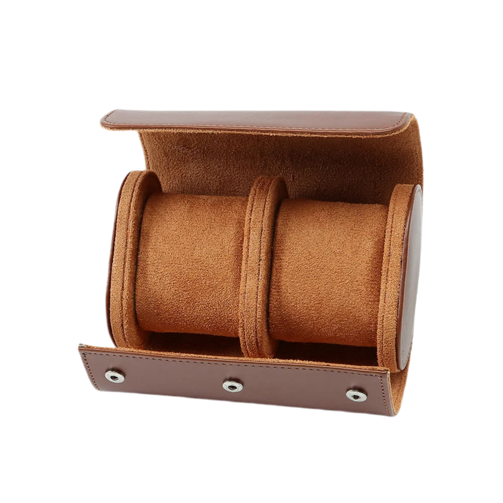 1/2/3-Slot Watch Roll Personalized Leather Travel Case - Custom Watch Case - Watch Storage Box