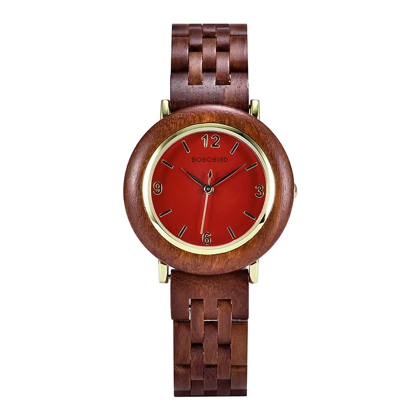 Wood Women’s Watch Simple Ladies Quartz Wristwatch Relógio Feminine