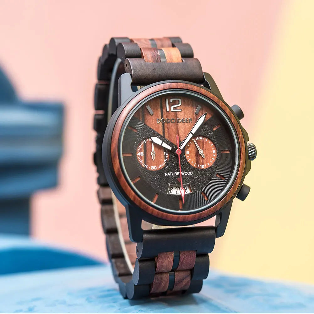 Fashion Watch For Men - Quartz Movement Stop Watch Chronographic Timer Wristwatch