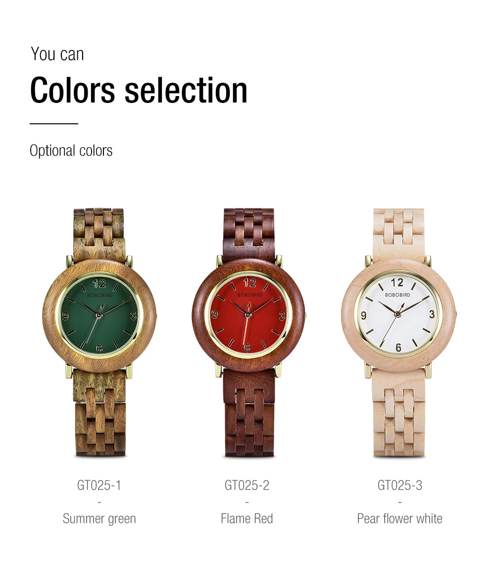 Wood Women’s Watch Simple Ladies Quartz Wristwatch Relógio Feminine