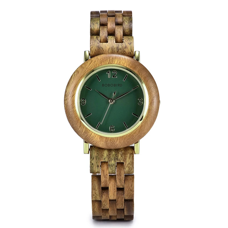 Wood Women’s Watch Simple Ladies Quartz Wristwatch Relógio Feminine