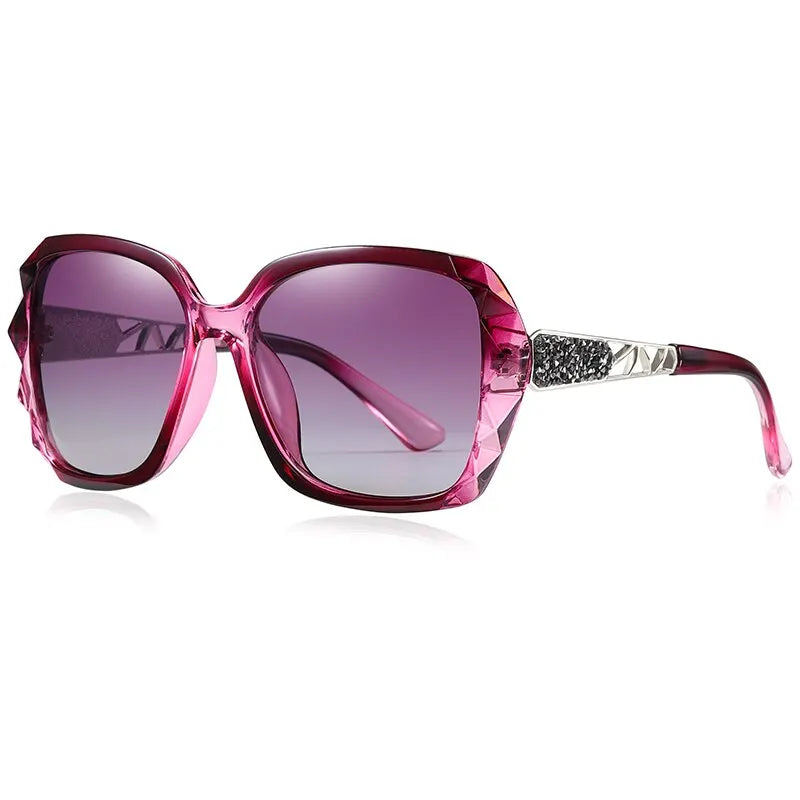 Women Polarized Sunglasses Oversized Gradient Lenses With UV Ray Protection