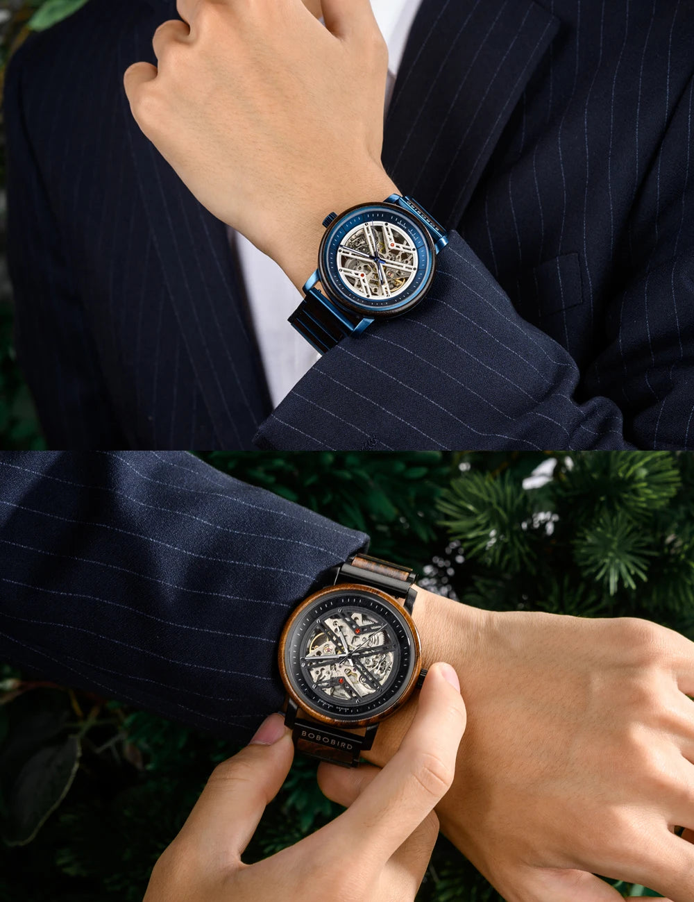 Men's Wooden Automatic Watch - Original Luxury Self-Wind Mechanical Watch