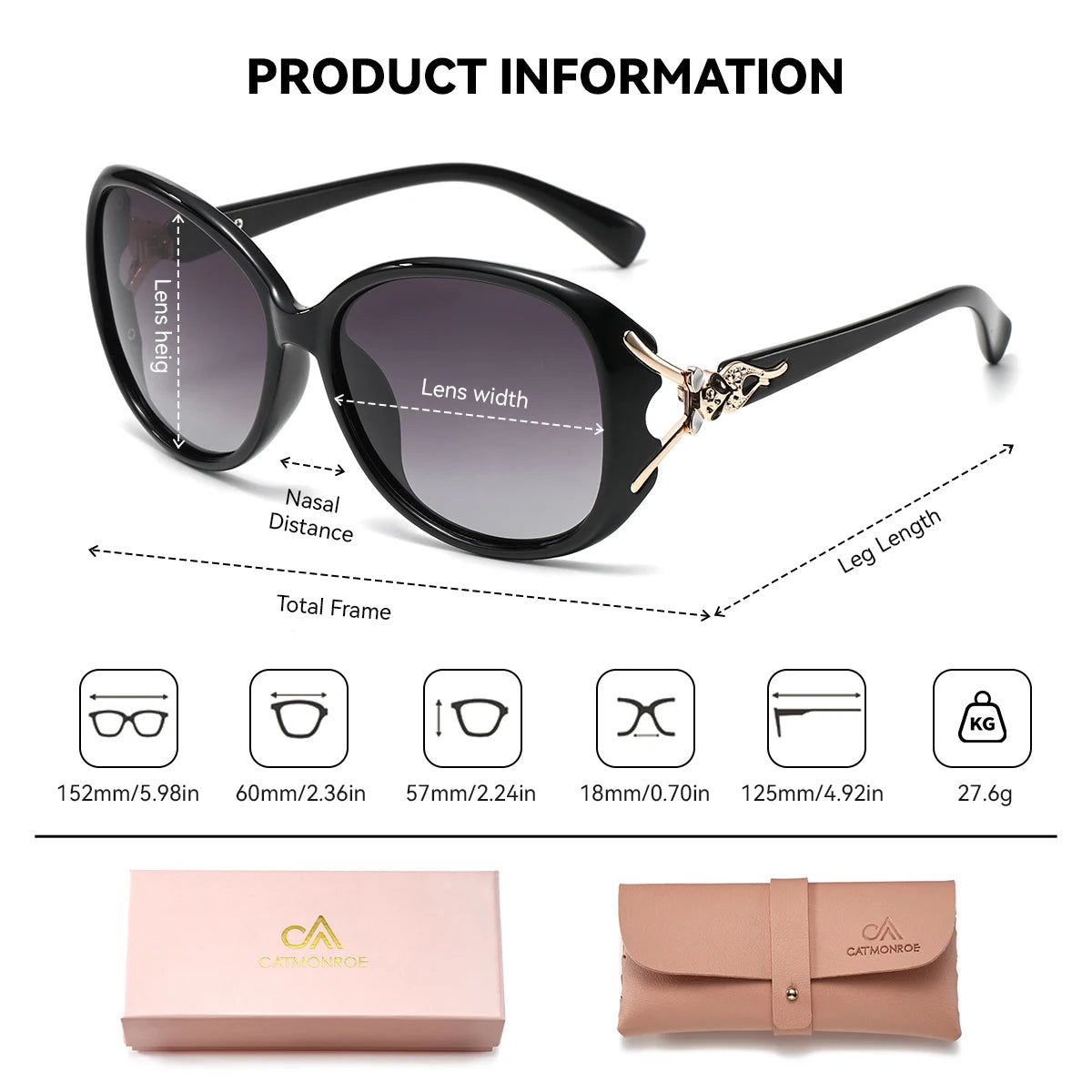 Luxury Women’s UV400 Polarized Sunglasses With Gradient Lenses