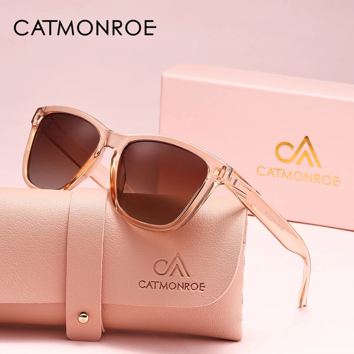 Classic Ladies Shades With Square Polarized Lenses - UV Protection Women’s Sunglasses