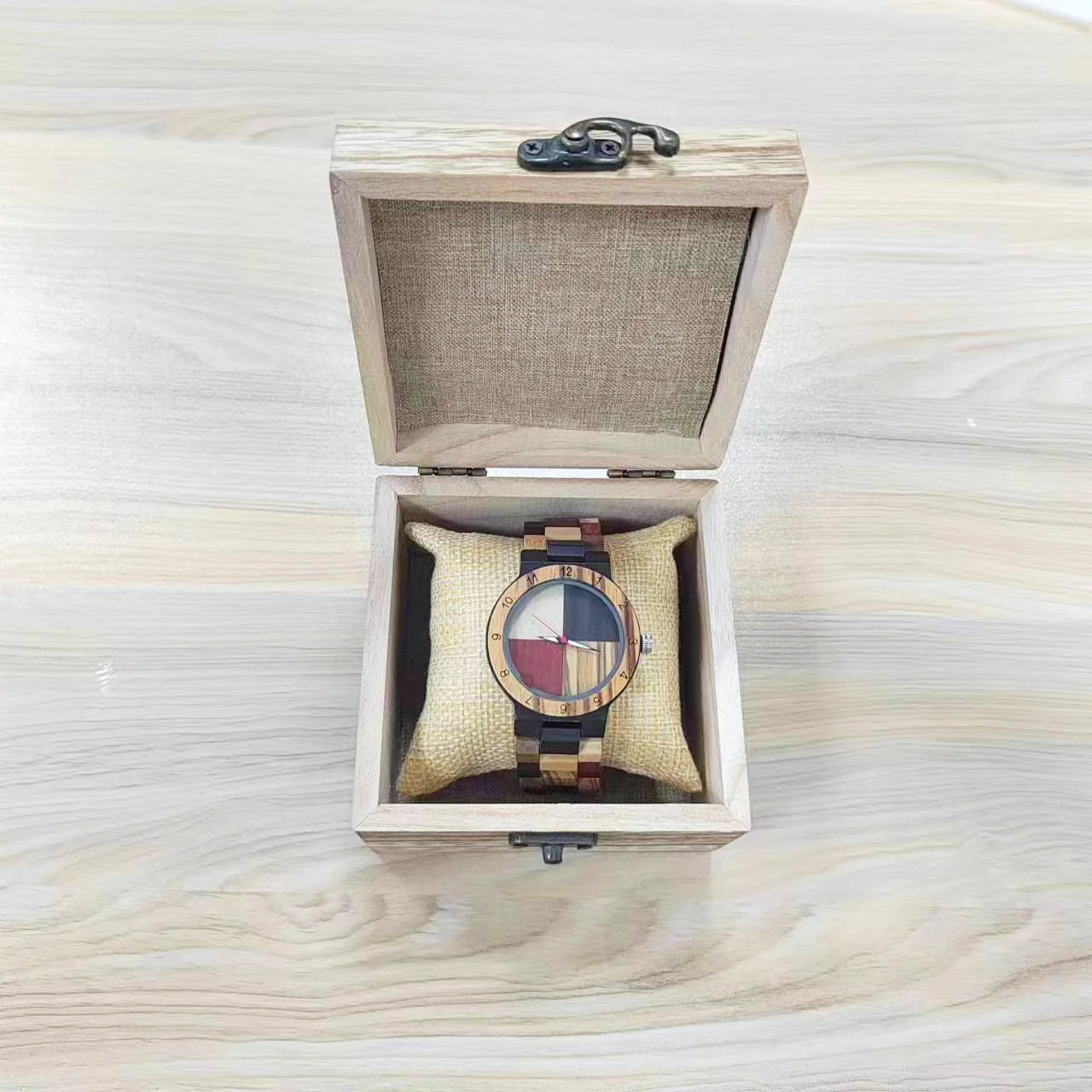 Wooden Sweetheart Couple His & Hers Watches - Quartz Movement Analog Display With Mixed Color Dials - Matching Wristwatches For Him/Him, Her/Her, Him/Her, Lovers