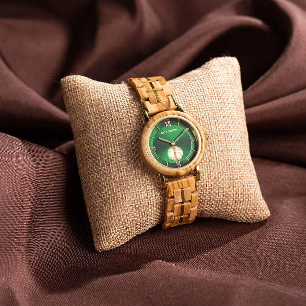 Women's Luxury Wooden Watches for Women - Roman Numerals - Quartz Style
