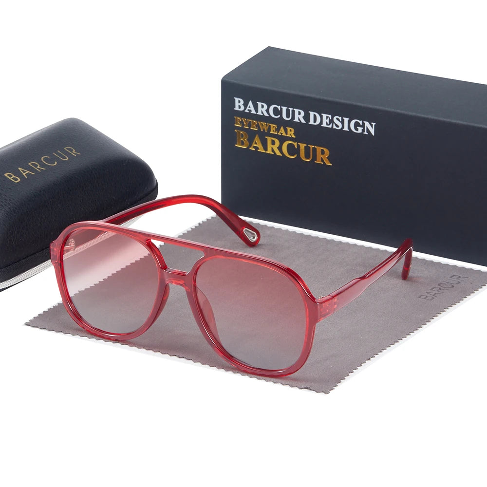 Women’s Retro Polarized Sunglasses - Square UV Protected Lenses