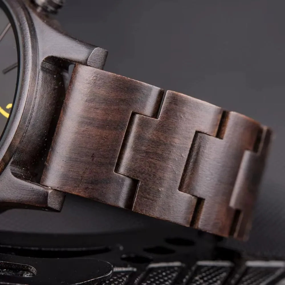 Men’s And Women’s Matching Wooden Watches - Classic Analog His & Her Wrist Watches For Couples