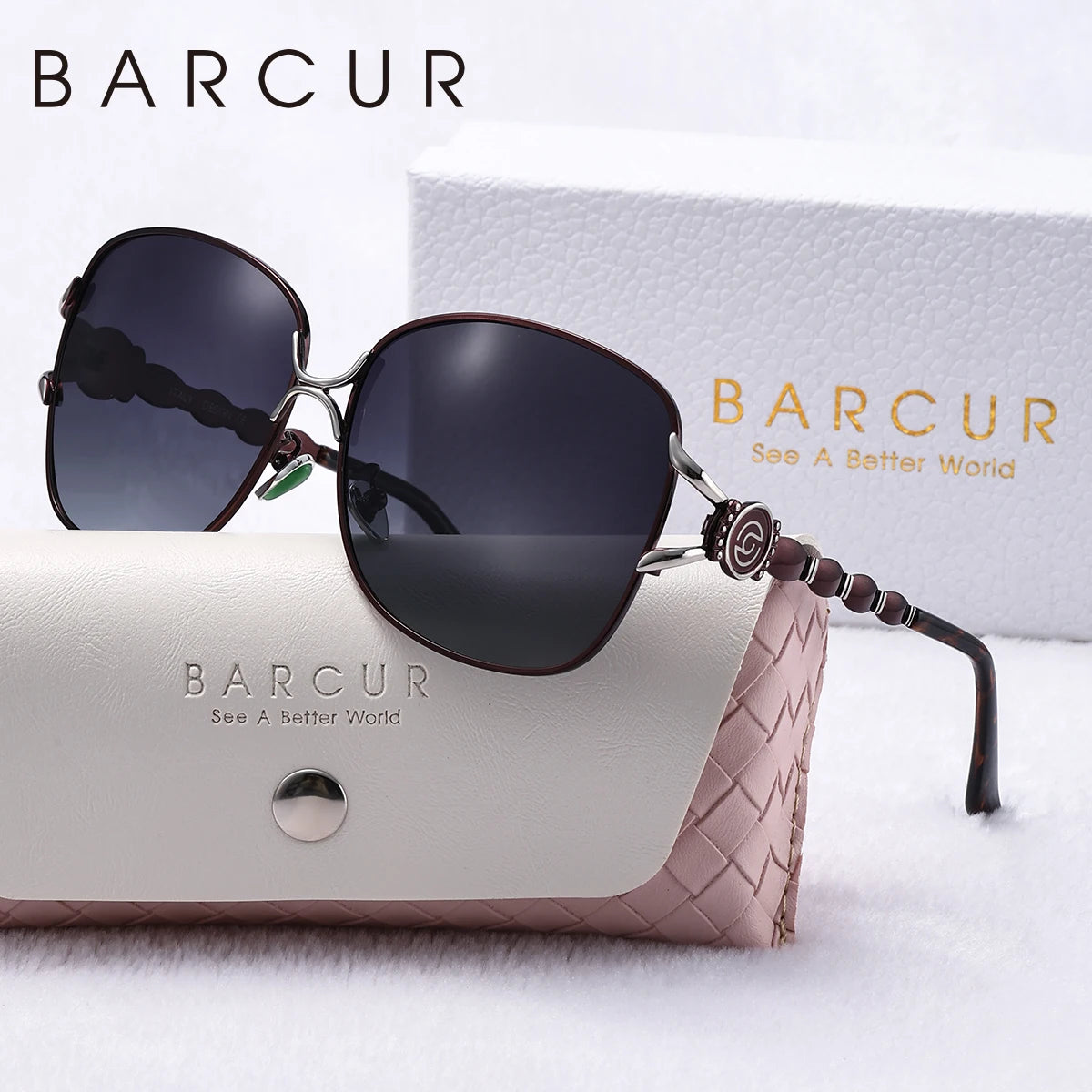 Polarized Sunglasses For Women -Retro Metal Frames With UV400 Sunlight Protection Gradient Lenses