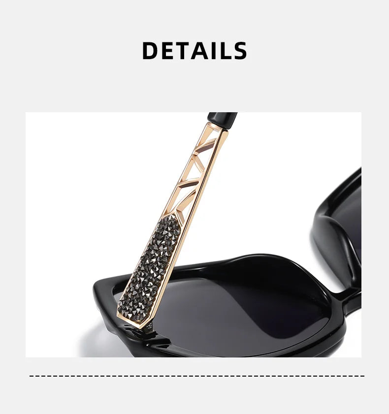 Ladies Fashion Sunglasses With Polarized Gradient Lenses - Butterfly Frames And UV Sunlight Protection