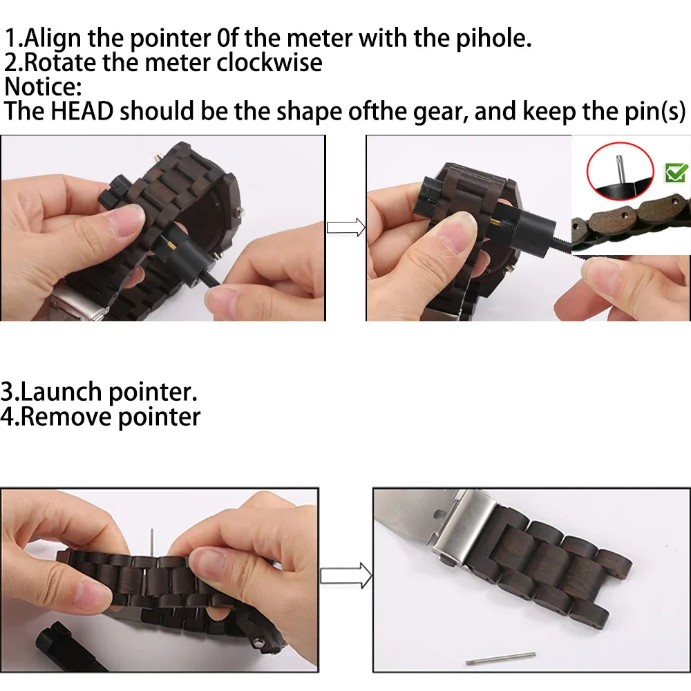 Colorful Unisex Wooden Wristwatch For Men or Women - Quartz Movement And Hollowed Out Classic Analog Face With Traditional Numbers