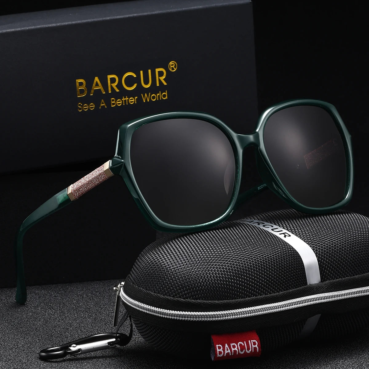 Ladies Oversized Polarized Sunglasses With Gradient Shades - UV400 Sun Ray Protection