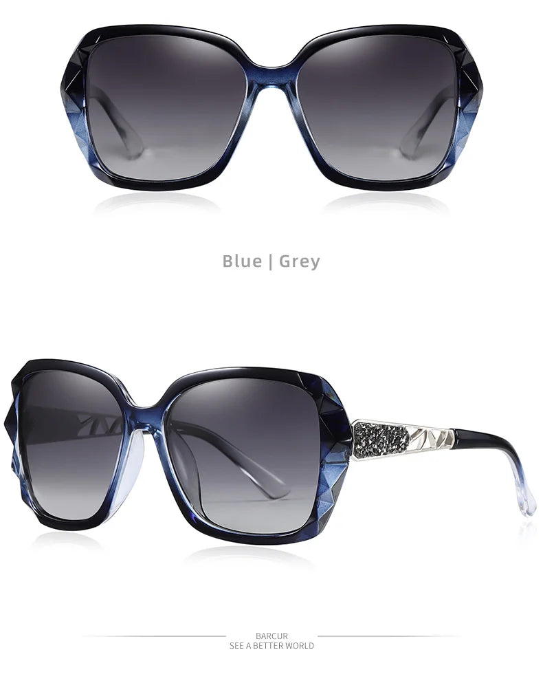 Women Polarized Sunglasses Oversized Gradient Lenses With UV Ray Protection