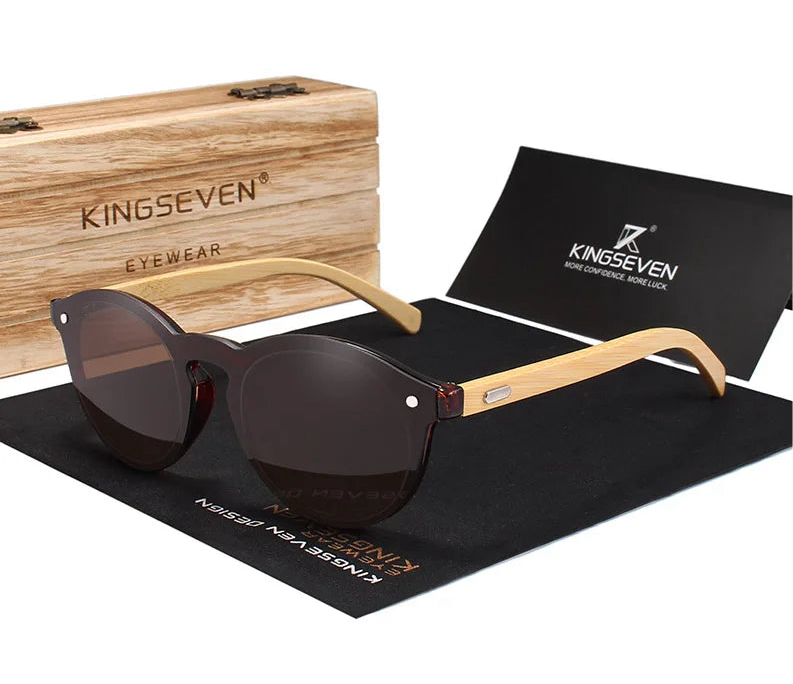 Men’s Designer Bamboo Sunglasses - Polarized UV400  Shades Safe For Driving Outdoor Causal Eyewear