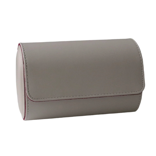 Watch Travel Cases - White Leather Storage Pouch For Wrist Watches