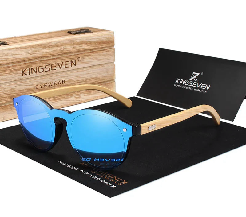 Men’s Designer Bamboo Sunglasses - Polarized UV400  Shades Safe For Driving Outdoor Causal Eyewear