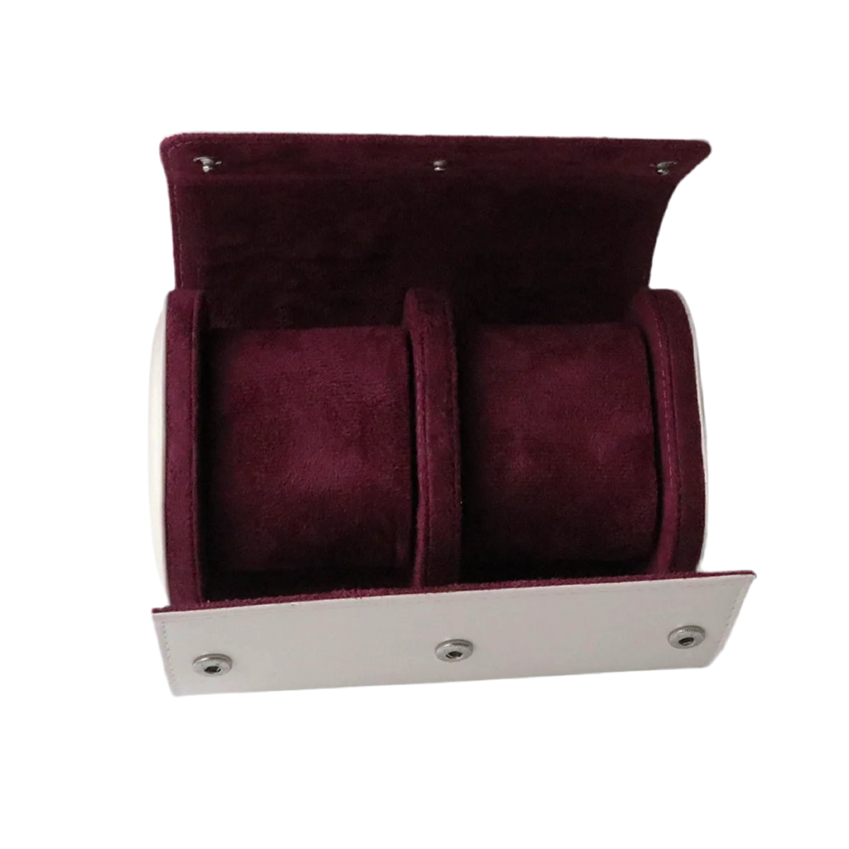 Watch Travel Cases - White Leather Storage Pouch For Wrist Watches