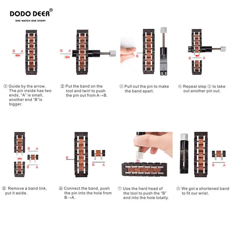 Men’s Wooden Wristwatch - Fashionable Classic Analog Face