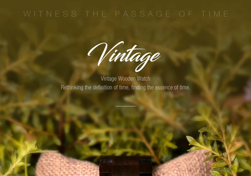 Viking Style Man's Wooden Watches - Vintage Quartz Movement Watch for Men