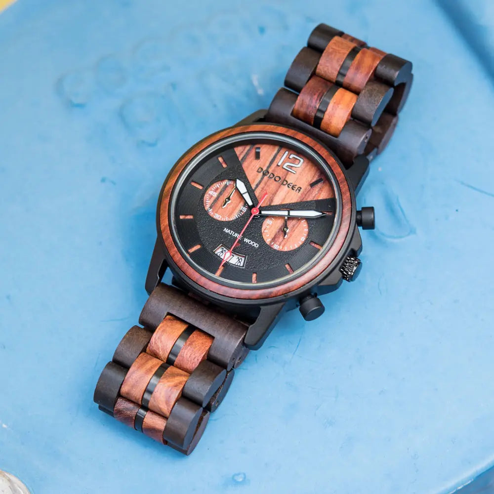 Fashion Watch For Men - Quartz Movement Stop Watch Chronographic Timer Wristwatch