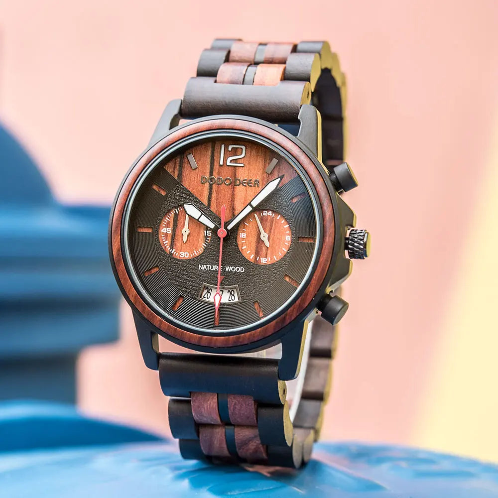 Fashion Watch For Men - Quartz Movement Stop Watch Chronographic Timer Wristwatch