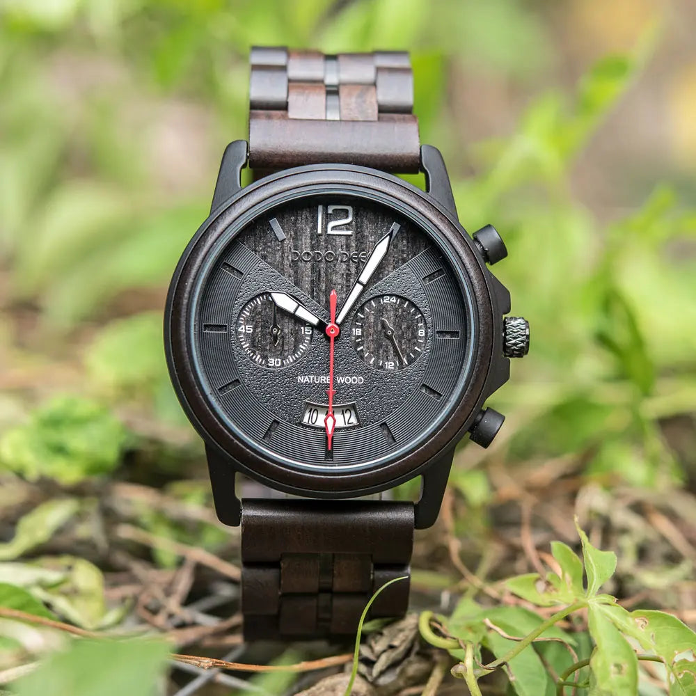 Fashion Watch For Men - Quartz Movement Stop Watch Chronographic Timer Wristwatch