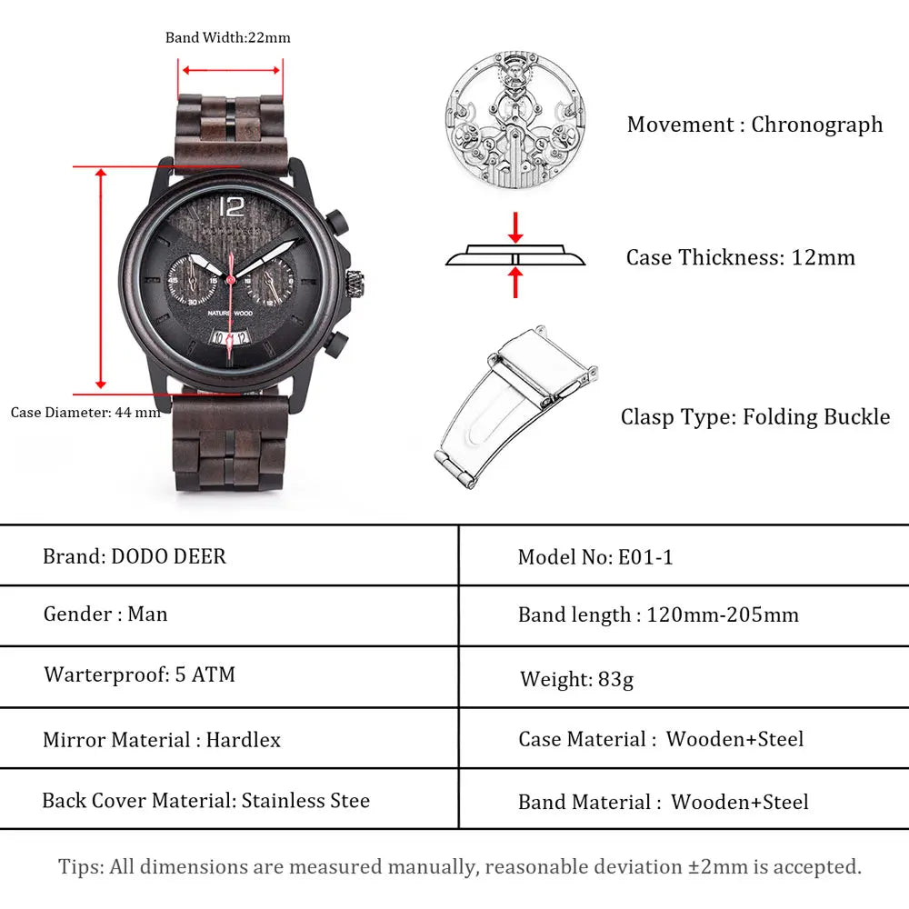 Fashion Watch For Men - Quartz Movement Stop Watch Chronographic Timer Wristwatch