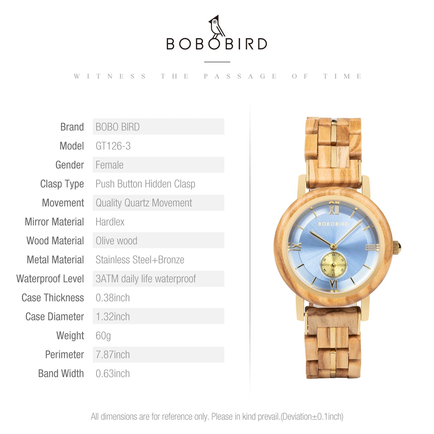 Women's Luxury Wooden Watches for Women - Roman Numerals - Quartz Style