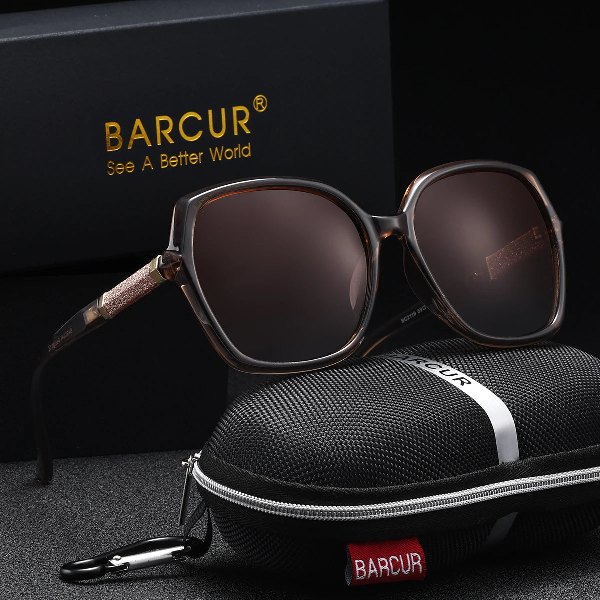 Ladies Oversized Polarized Sunglasses With Gradient Shades - UV400 Sun Ray Protection