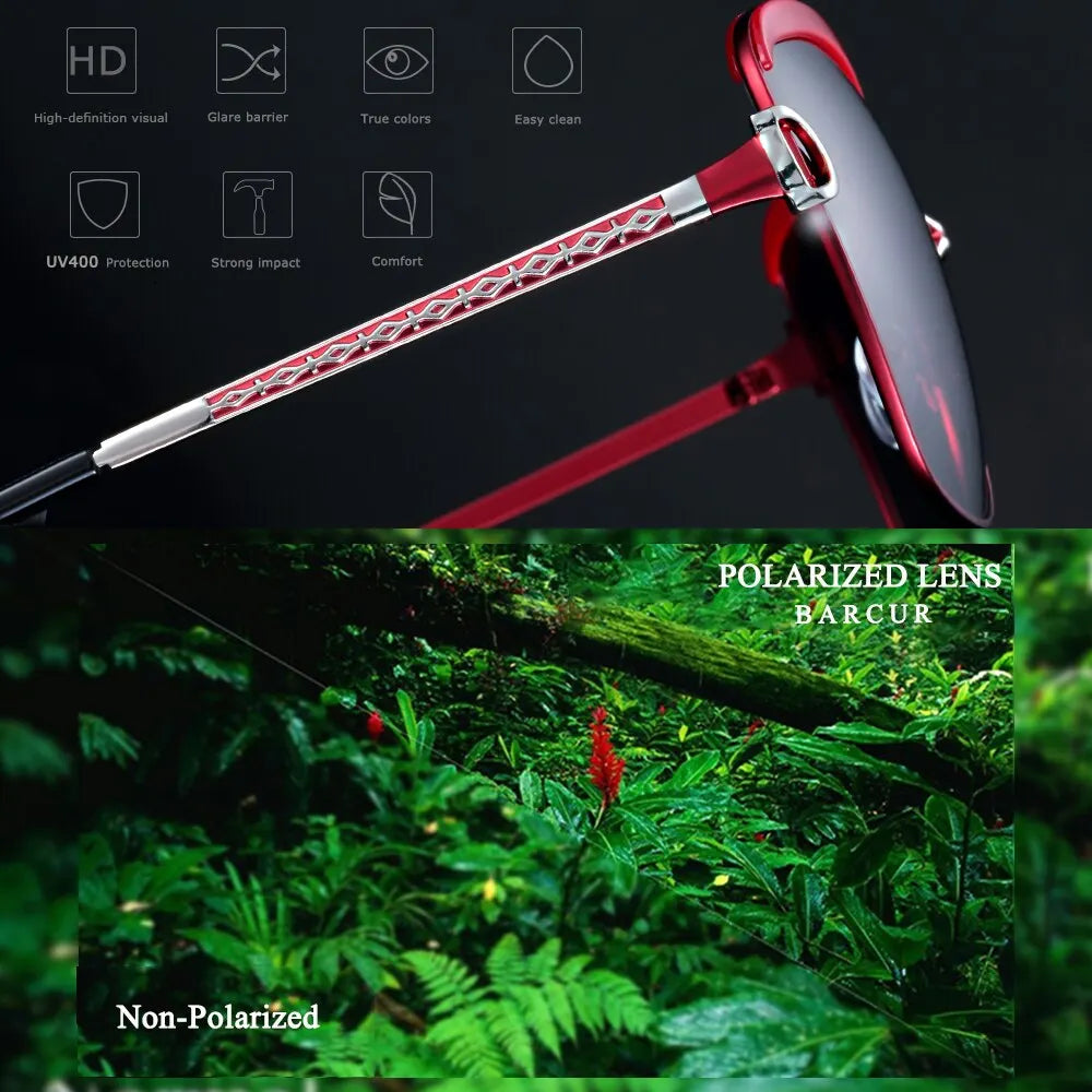 Polarized Ladies Sunglasses With Gradient Lenses - UV Sun Ray Protection And Wire Frames