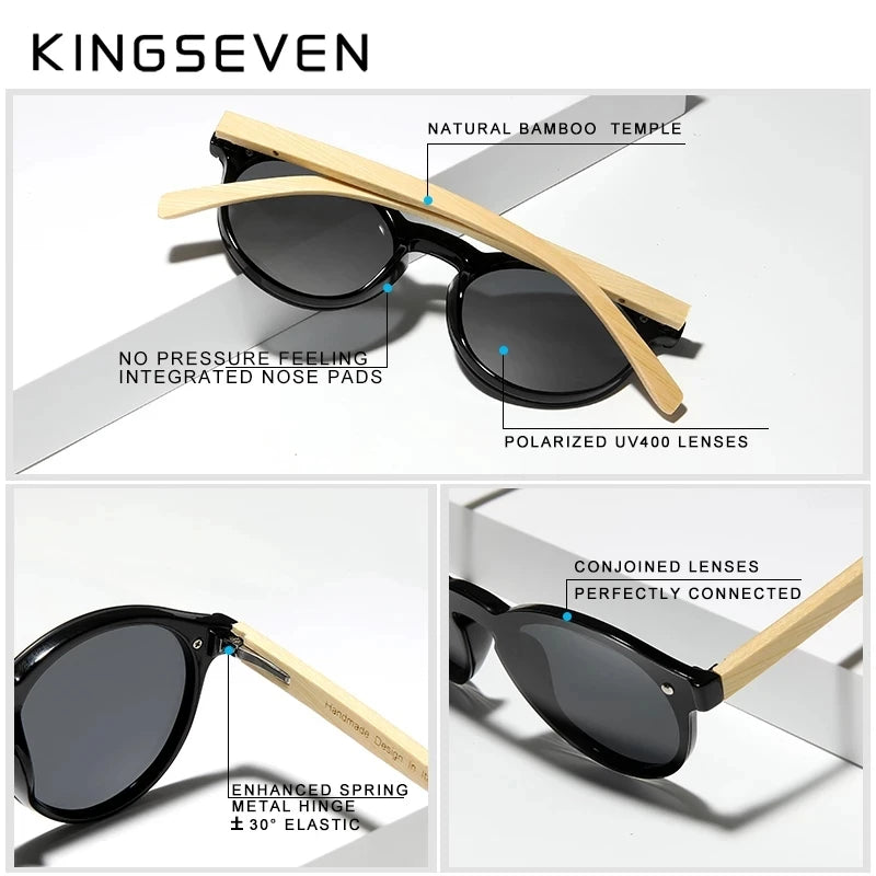 Unisex Wooden Sunglasses For Men And Women - Rimless Mirror Lenses With UV400 Sun Protection