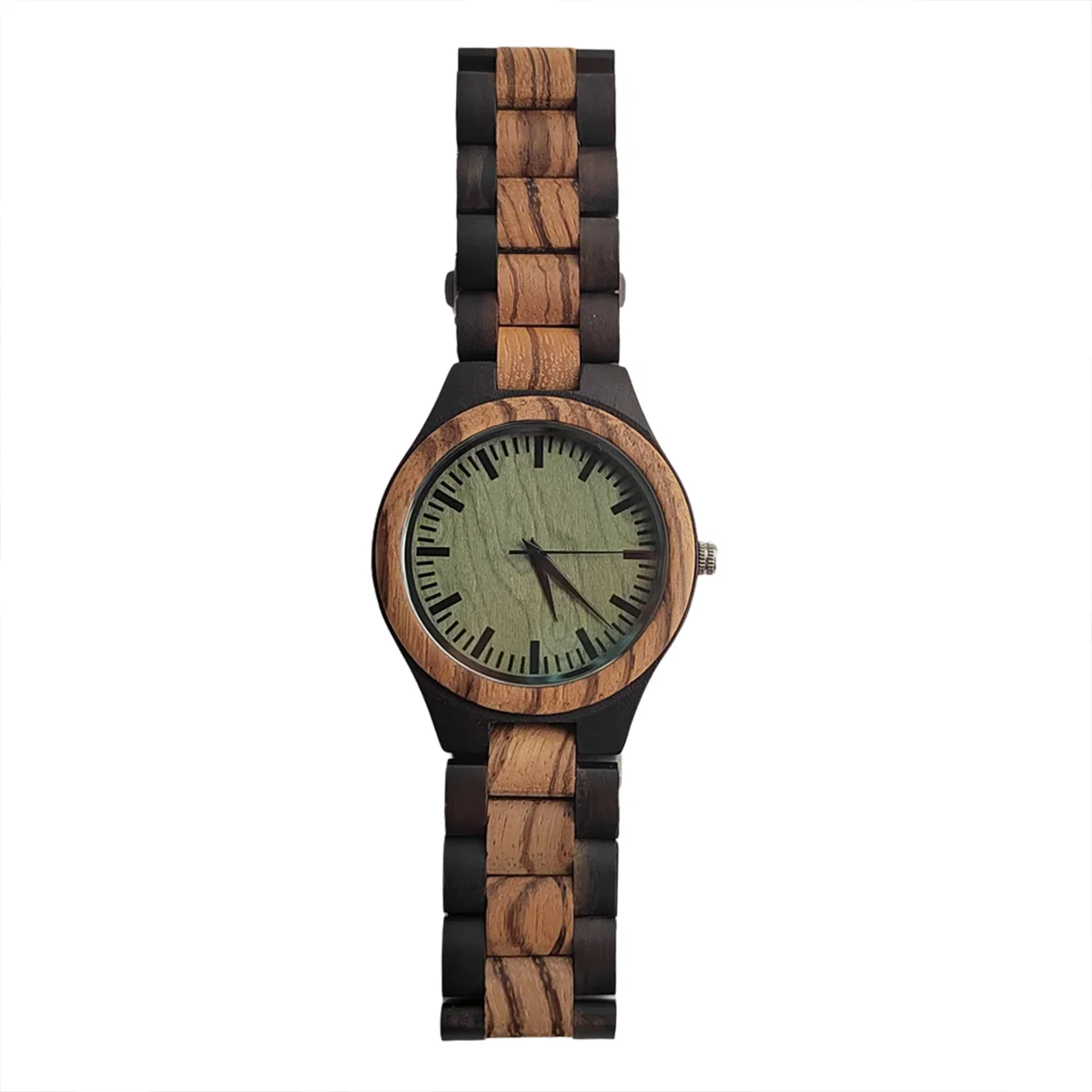 Unisex Wooden Wrist Watch For Men or Women - Classic Analog Timepiece - Quartz Movement And Retro Style