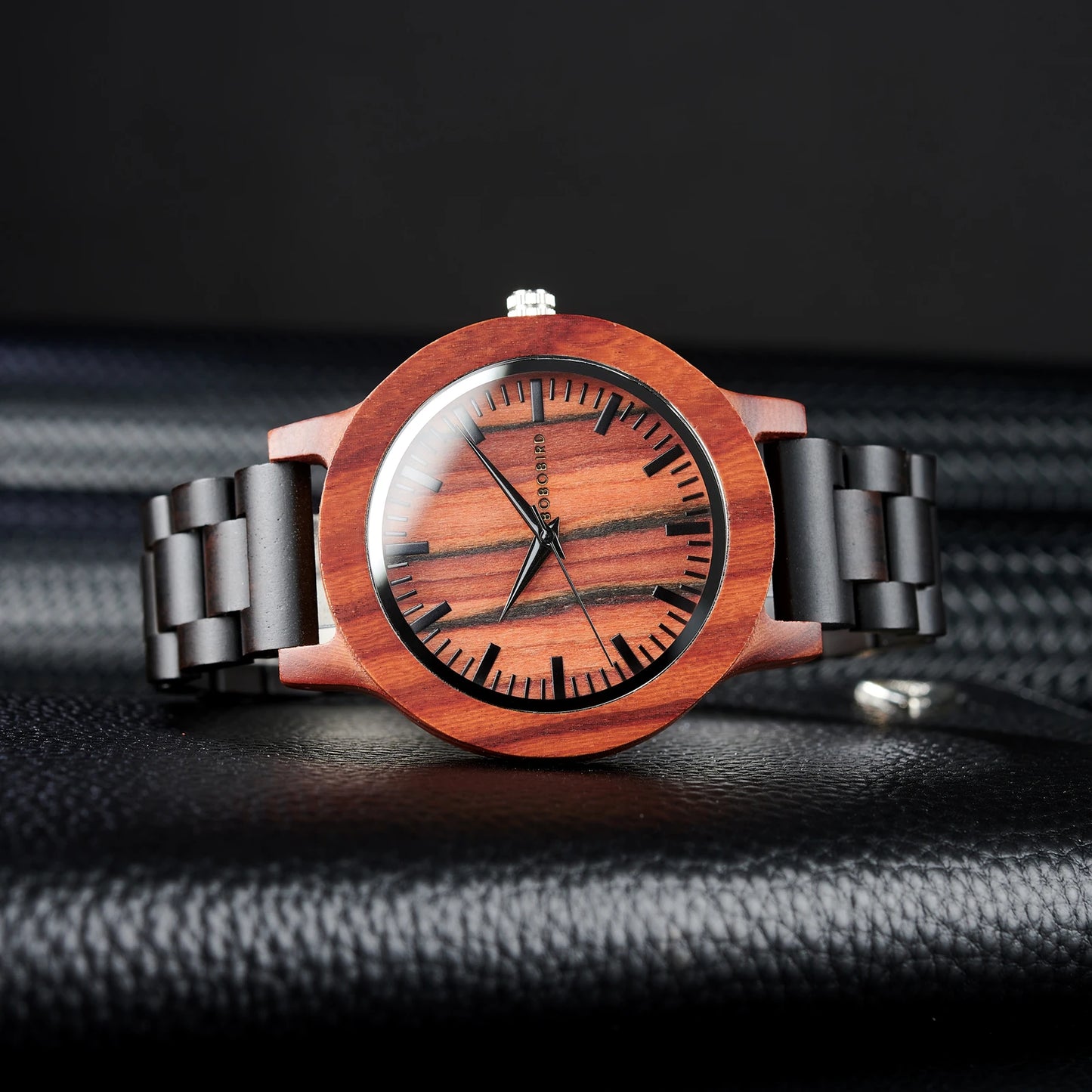 Men’s Classic Analog Sandalwood Watch - Quartz Movement With Wooden Box