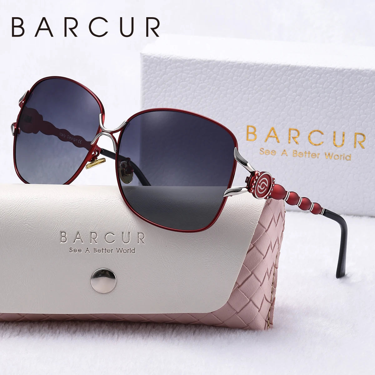 Polarized Sunglasses For Women -Retro Metal Frames With UV400 Sunlight Protection Gradient Lenses