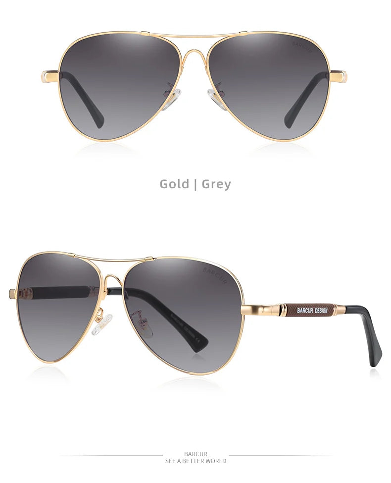 Unisex Pilot Shades With Polarized Lenses And UV Sunlight Protection - Classic Sunglasses For Men And Women