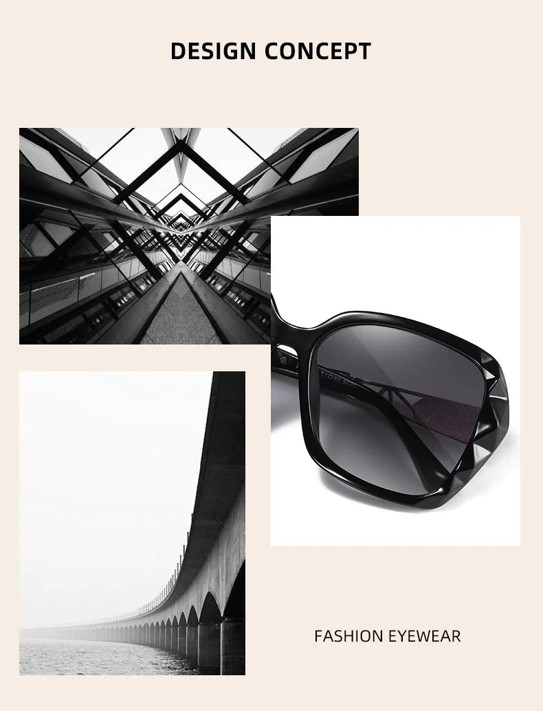 Ladies Fashion Sunglasses With Polarized Gradient Lenses - Butterfly Frames And UV Sunlight Protection