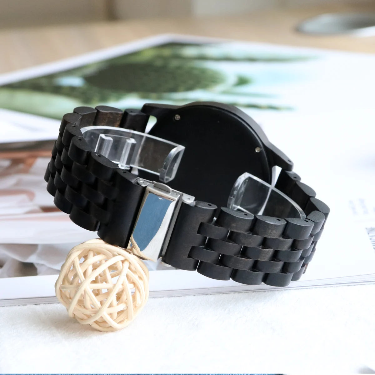 Men’s Sports Wooden Wrist Watch - Multifunction Analog Face & Quartz Movement