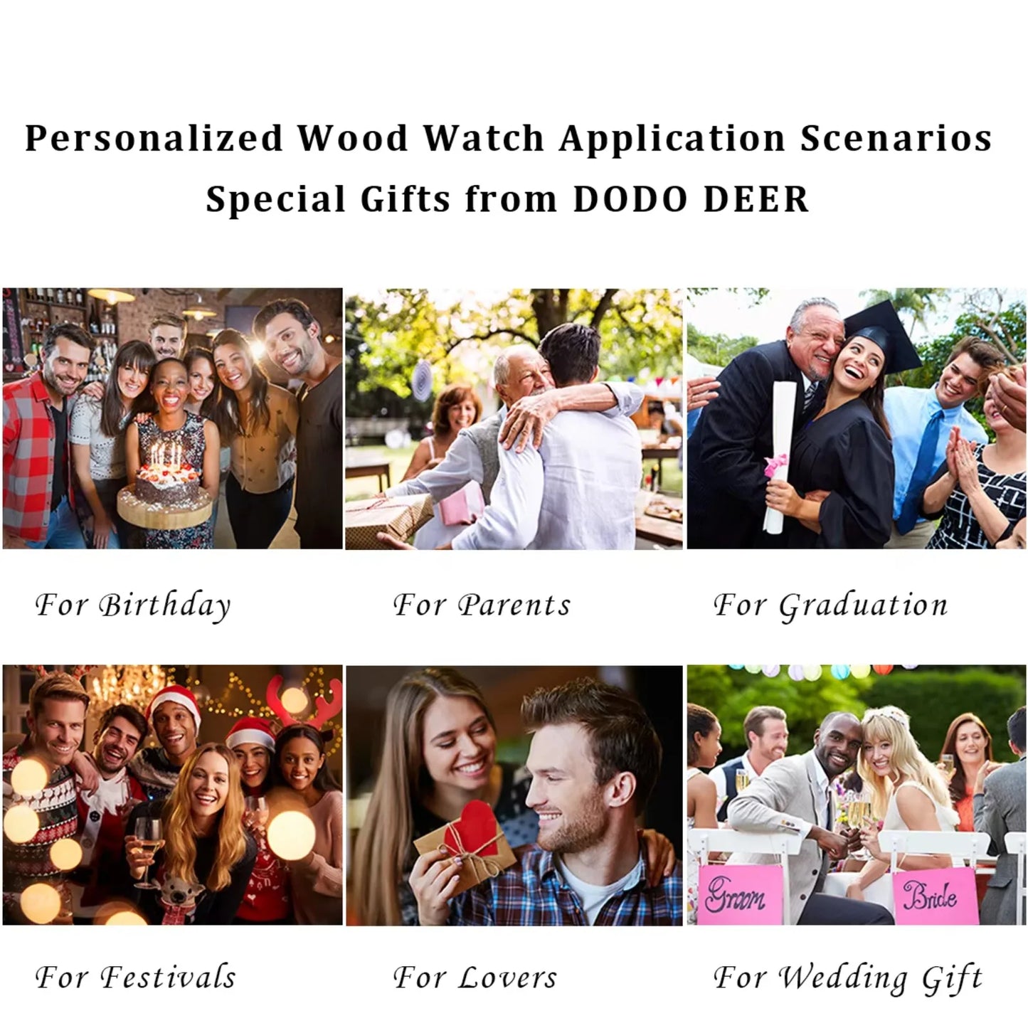 Classic Wood Stop Watches for Men Quartz Wristwach Male Display Date Chronograph Complete Calendar Gift Box Wholesale Dropship