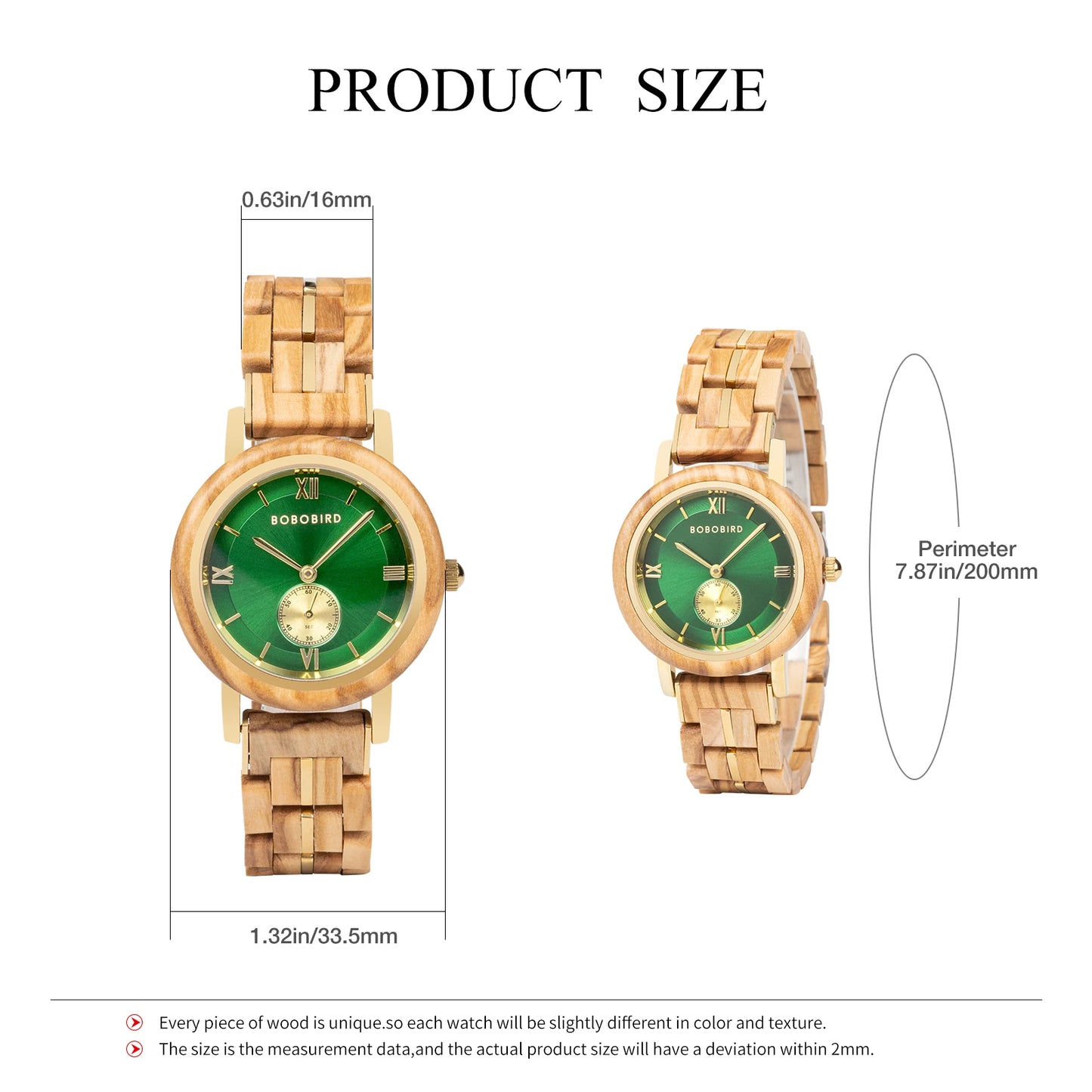Women's Luxury Wooden Watches for Women - Roman Numerals - Quartz Style