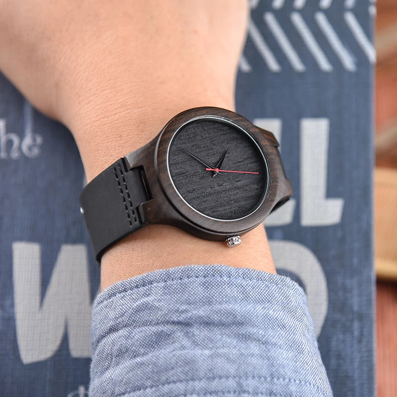 Unisex Analog Wrist Watch With Numberless Face - Simple Style And Leather Band