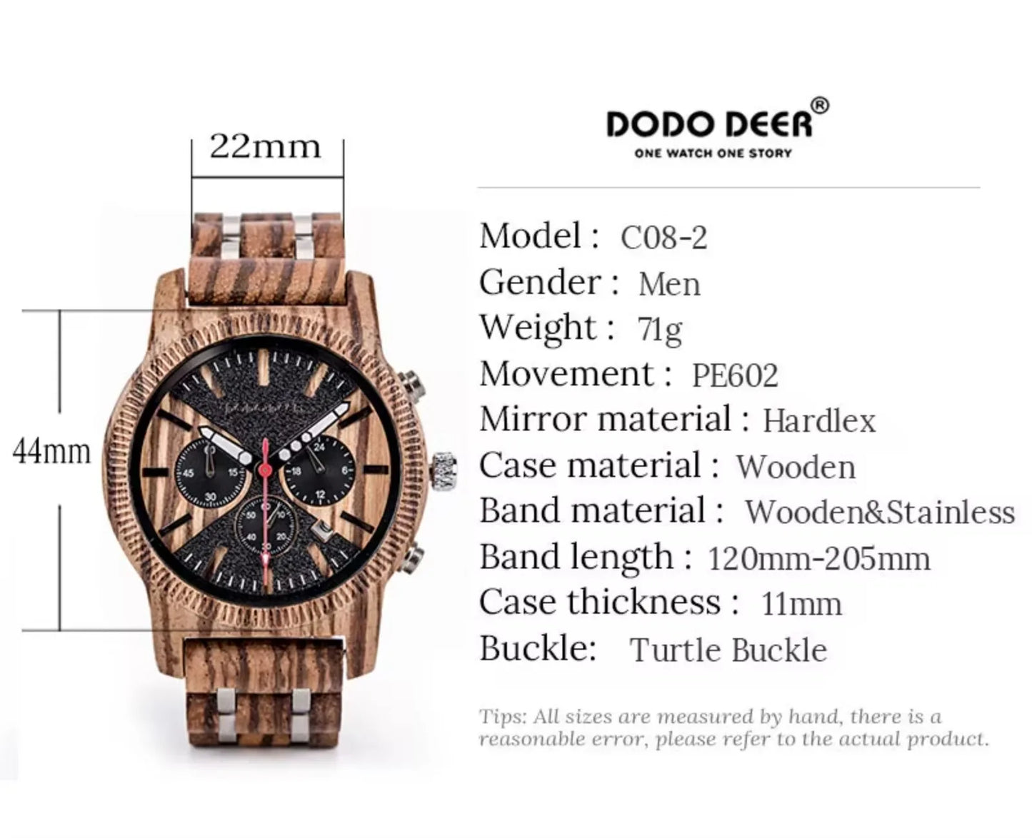Classic Wood Stop Watches for Men Quartz Wristwach Male Display Date Chronograph Complete Calendar Gift Box Wholesale Dropship