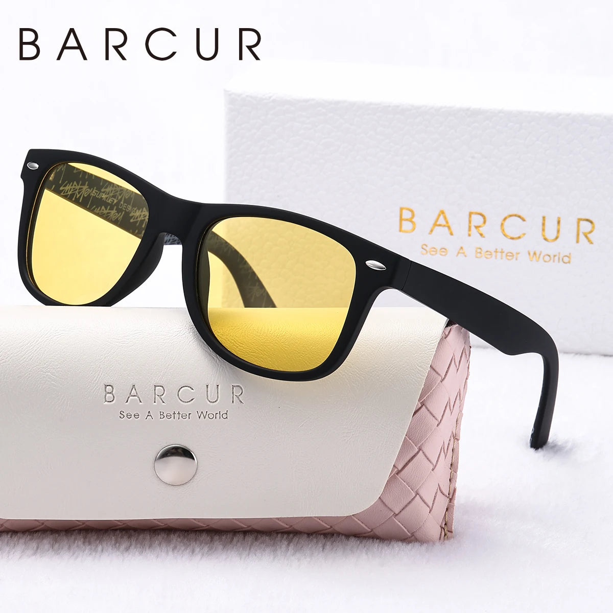 BARCUR Black Polarized Women Sunglasses Classic Comfortable PC Oval Men Sunglasses UV400 Sunshade Glasses Apparel Accessory