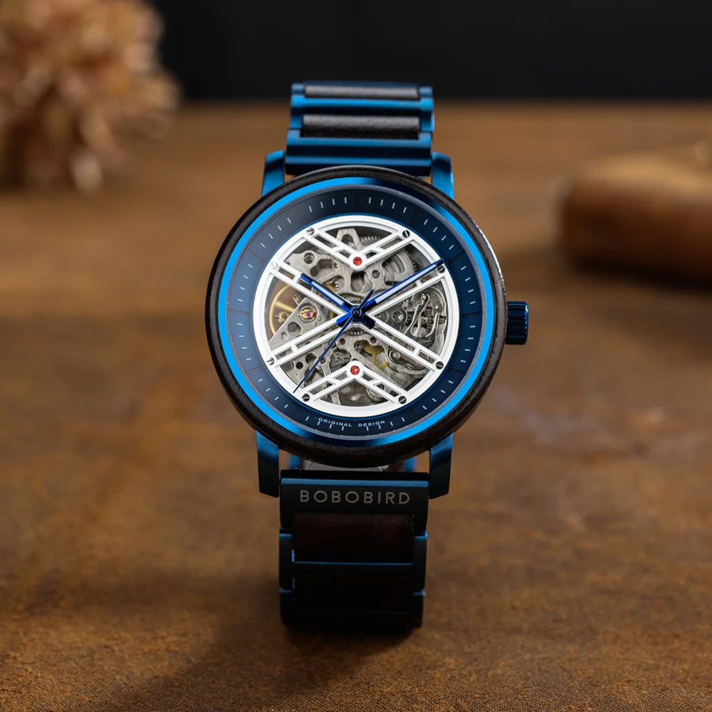 Men's Wooden Automatic Watch - Original Luxury Self-Wind Mechanical Watch