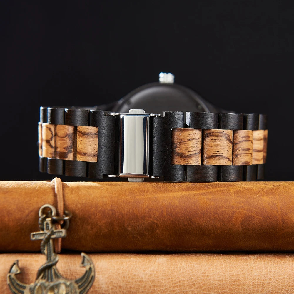 Men's Viking Style Wooden Wristwatch - Vintage Watch for Men