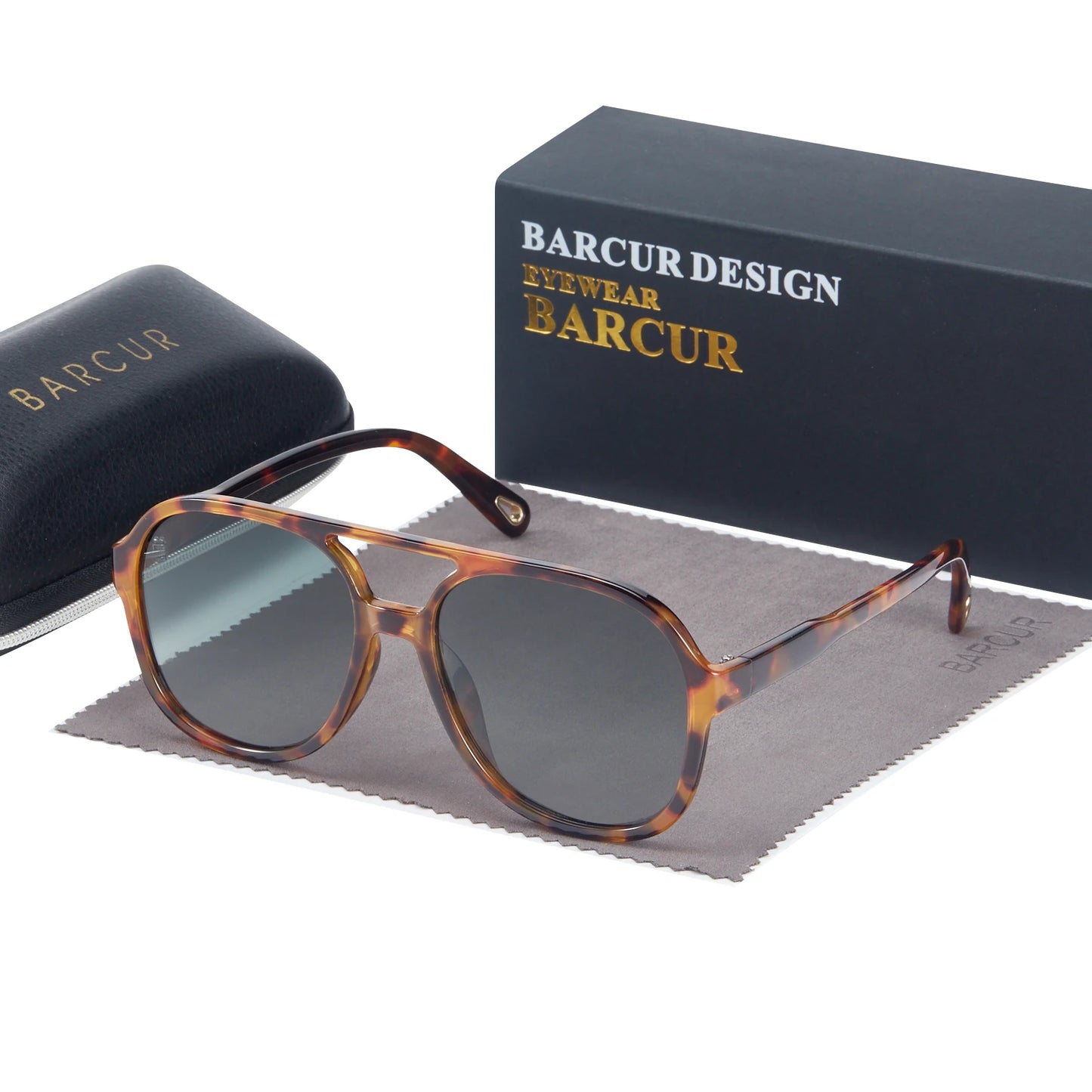 BARCUR Classic Retro Polarized Sunglasses for Women's 70s Square Fashion Sunglasses for Men's Comfortable Driving Hiking Sports