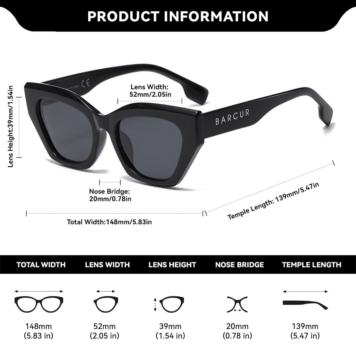 Trendy Irregular Shaped Sunglasses For Women - Thick Frames With Polarized Lenses And UV Sunlight Protection