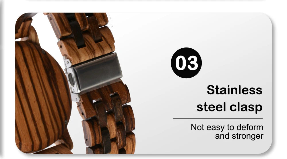 Men’s Sports Fashion Wooden Watch - Chronographic Analog Face With Luminous Hands