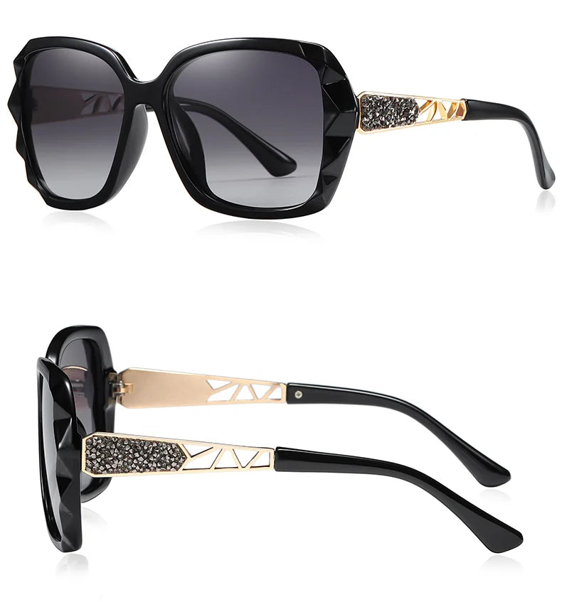 Women Polarized Sunglasses Oversized Gradient Lenses With UV Ray Protection