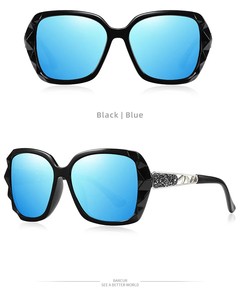 Ladies Fashion Sunglasses With Polarized Gradient Lenses - Butterfly Frames And UV Sunlight Protection